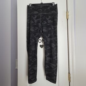 Fabletics Ladies Black Camouflage Leggings